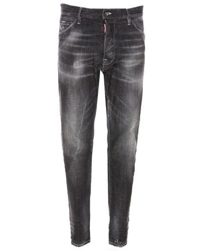 DSquared² Straight-leg Distressed Jeans - Gray