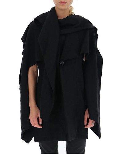 Yohji Yamamoto Asymmetric Cape - Black