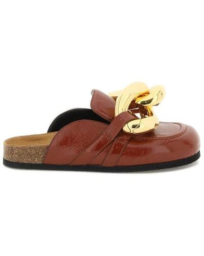 JW Anderson Chain Detailed Slip-on Loafers - Brown