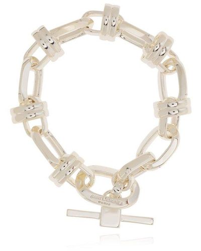 Saint Laurent Brass Bracelet - White