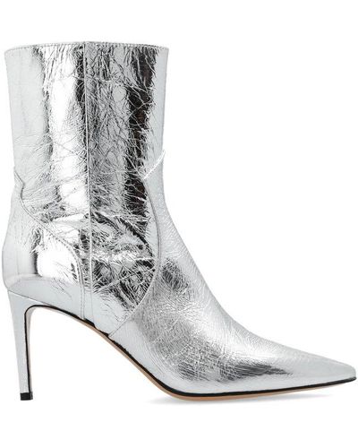 IRO Davy Heeled Ankle Boots - White