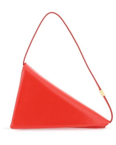 Marni Leather Prisma Triangle Bag - Red
