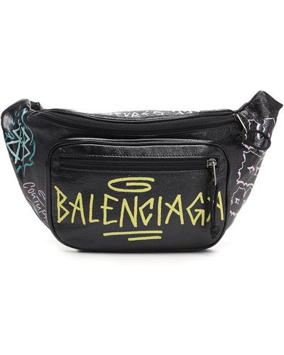 Balenciaga Graffiti Belt Bag - Black