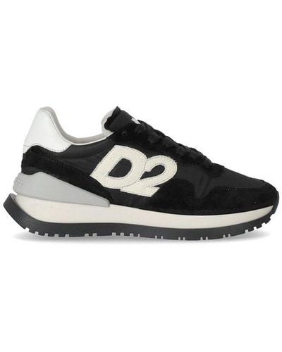 DSquared² Logo-patch Low-top Sneakers - Black