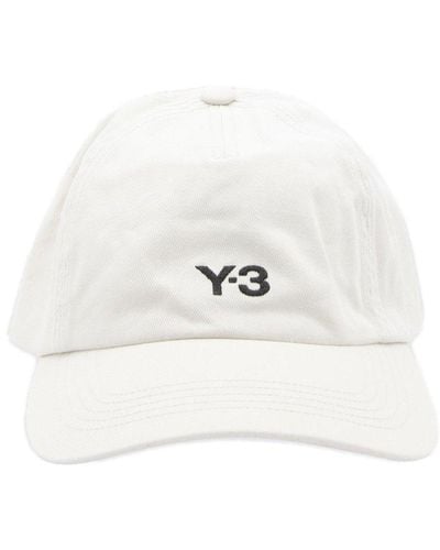 Y-3 White And Black Cotton Baseball Cap