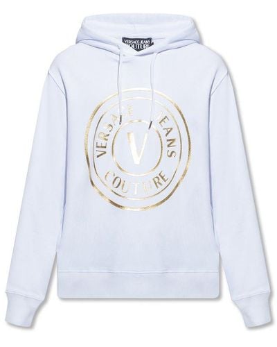 Versace Hoodie With Logo - White