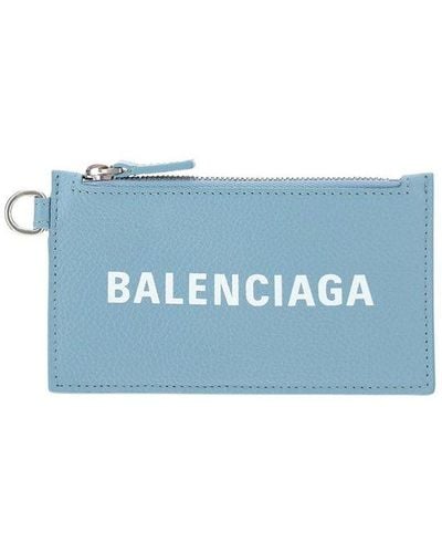 Balenciaga Cash Strapped Card Case - Blue