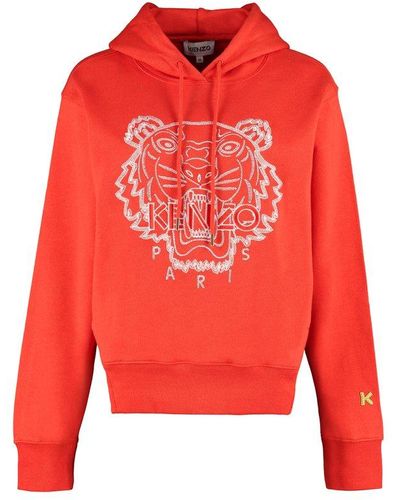 KENZO Embroidered Cotton Hoodie