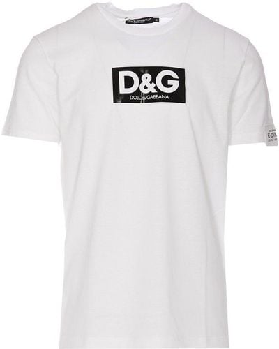 Dolce & Gabbana Logo Printed Crewneck T-shirt - White