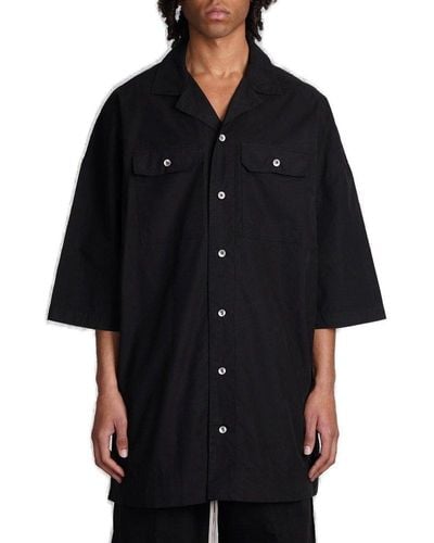 Rick Owens Magnum Tommy Short-sleeved Shirt - Black