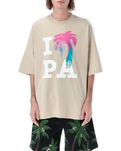 Palm Angels I Love Pa T-shirt - Natural