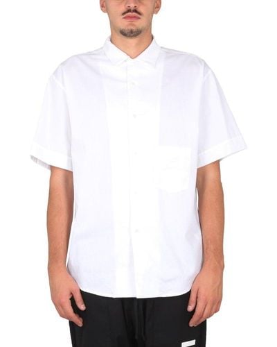 ih nom uh nit Short Sleeved Button-up Shirt - White