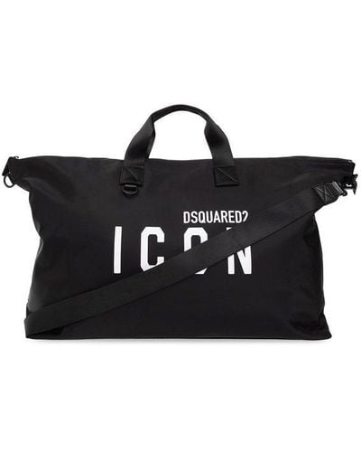 DSquared² Logo-printed Zipped Tote Bag - Black