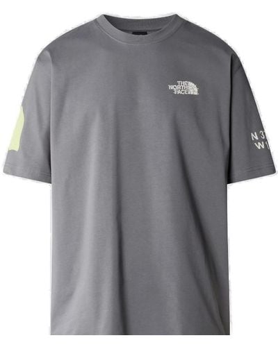 The North Face Logo Printed Crewneck T-shirt - Grey