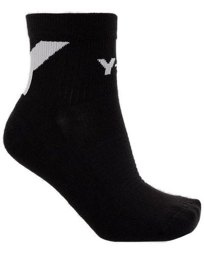 Y-3 Socks With Logo, - Black