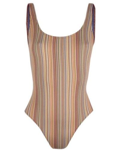 Paul Smith Striped One-piece Swimsuit - White