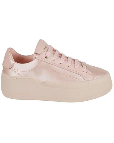 Ferragamo Lace-up Wedge Sneakers - Pink