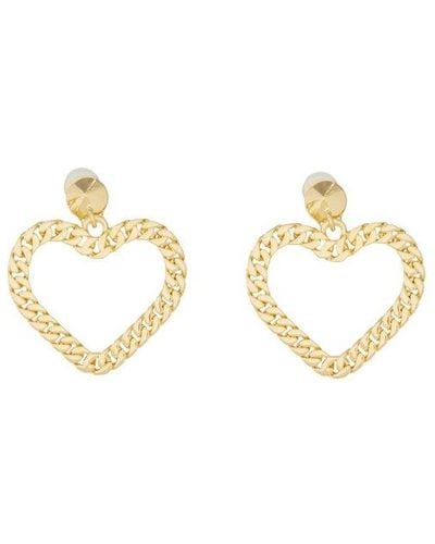 Moschino "chain Heart" Earrings - White