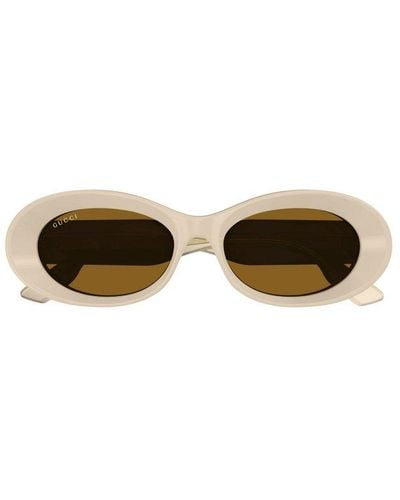 Gucci Oval Frame Sunglasses - Multicolour