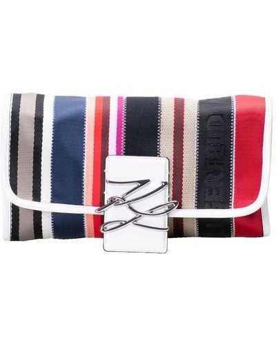 Karl Lagerfeld K/webbing Striped Shoulder Bag - Red