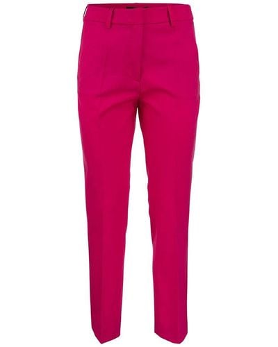 Weekend by Maxmara Pleat Detailed Stretch Trousers - Pink