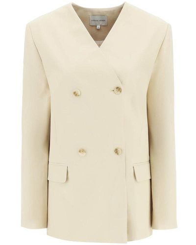 Loulou Studio Jalca Double-breasted Blazer - Natural