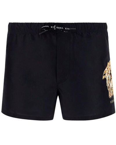 Versace Medusa Printed Swim Shorts - Black