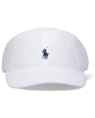 Polo Ralph Lauren Polo Pony Embroidered Terry Baseball Cap - White