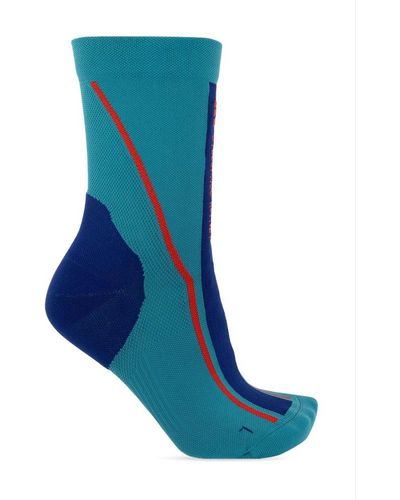 adidas By Stella McCartney Logo Embroidered Crew Socks - Blue