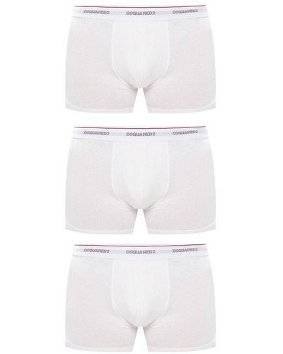 DSquared² Boxers Three-Pack With Logo, ' - White