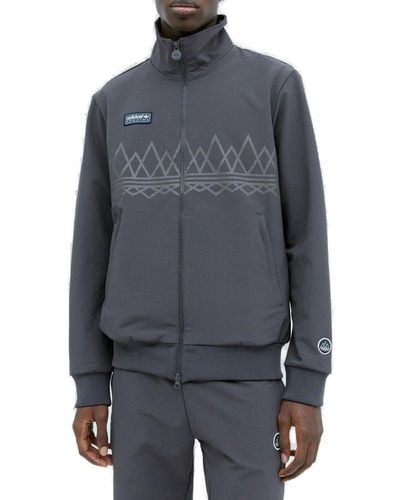 adidas Originals Spzl Suddell High-neck Zip-up Sweatshirt - Grey