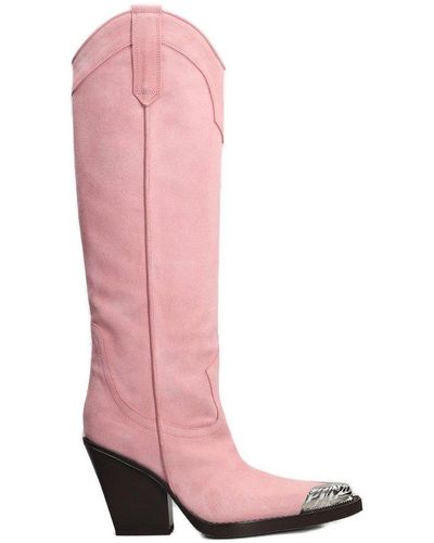 Paris Texas El Dorado Pointed Toe Boots - Pink