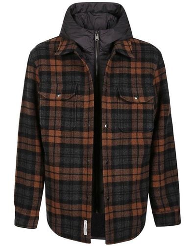 Woolrich Detachable Hhod Down Overshirt Jacket - Black