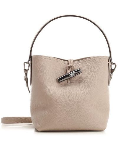 Longchamp Roseau Essential Extra Small Crossbody Bag - Metallic
