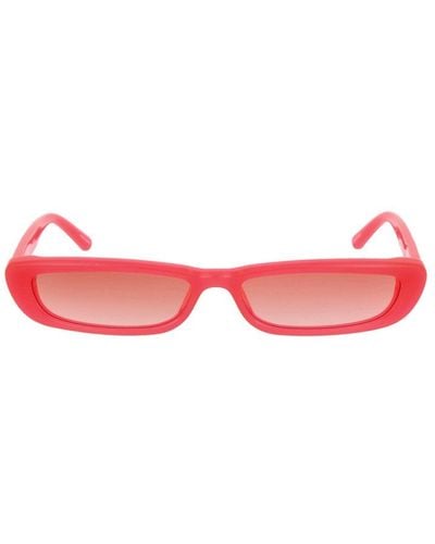 Linda Farrow X The Attico Thea Rectangular Frame Sunglasses - Red
