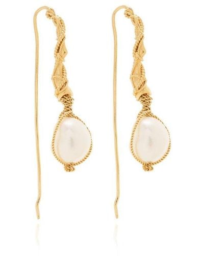 Bottega Veneta Pearl Earrings, - White