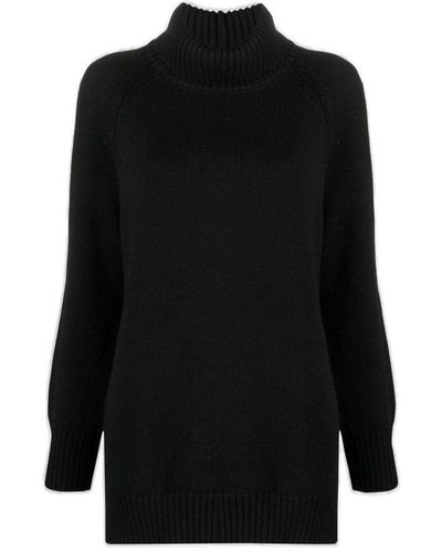 Societe Anonyme Snow Roll-neck Knitted Sweater - Black