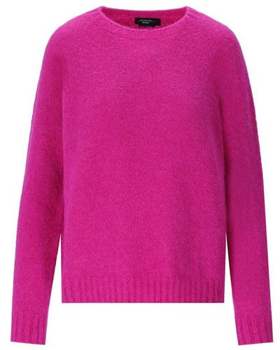 Weekend by Maxmara Ghiacci Fuchsia Crewneck Sweater - Pink