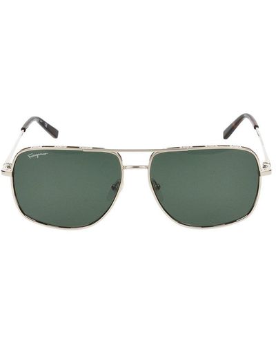 Ferragamo Aviator Sunglasses - Green