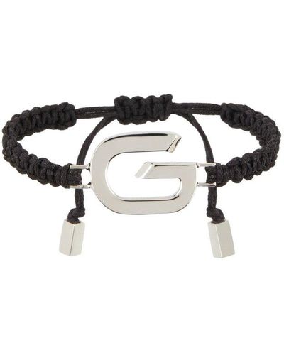 Givenchy G Plaque Logo Woven Bracelet - Black