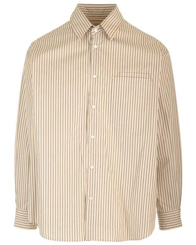 Lemaire Stick Shirt With Double Pocket - Natural