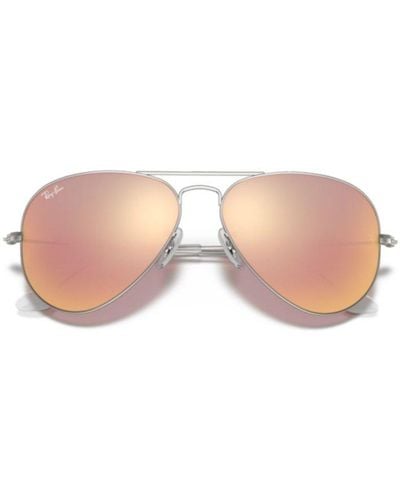 Ray-Ban Aviator Flash Lenses Sunglasses - Pink