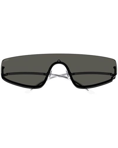 Gucci Mask-shaped Frame Sunglasses - Gray