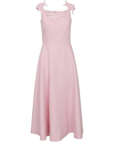 Valentino Pleated Sleeveless Dress - Pink