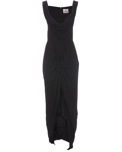 Vivienne Westwood Sleeveless Asymmetric Maxi Dress - Black