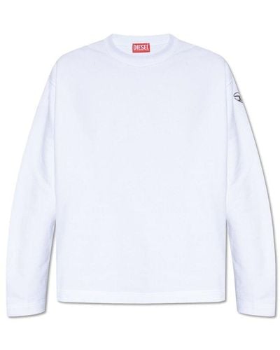 DIESEL S-macsis-od Logo Patch Oversized Sweatshirt - White