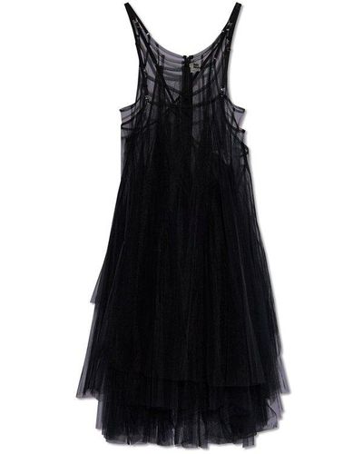 Noir Kei Ninomiya Sleeveless Tulle Dress - Black