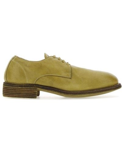 Guidi Slate Lace-up Shoes - Yellow
