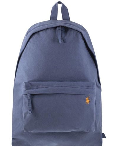 Polo Ralph Lauren Polo Pony Embroidered Zipped Backpack - Blue