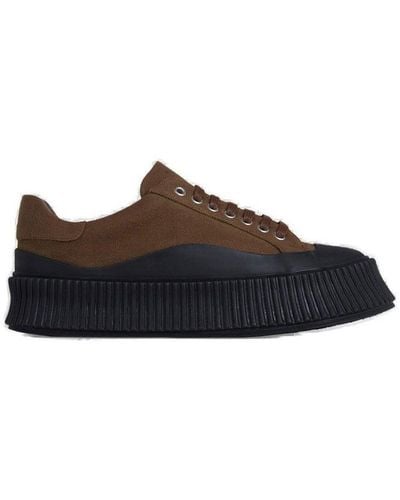 Jil Sander Chunky Sole Low-top Trainers - Brown